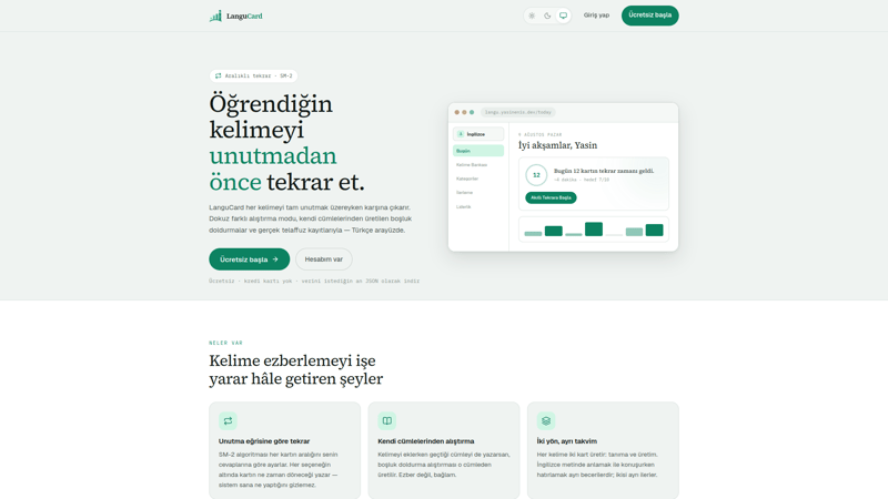Langu Card (Mobile/Web)